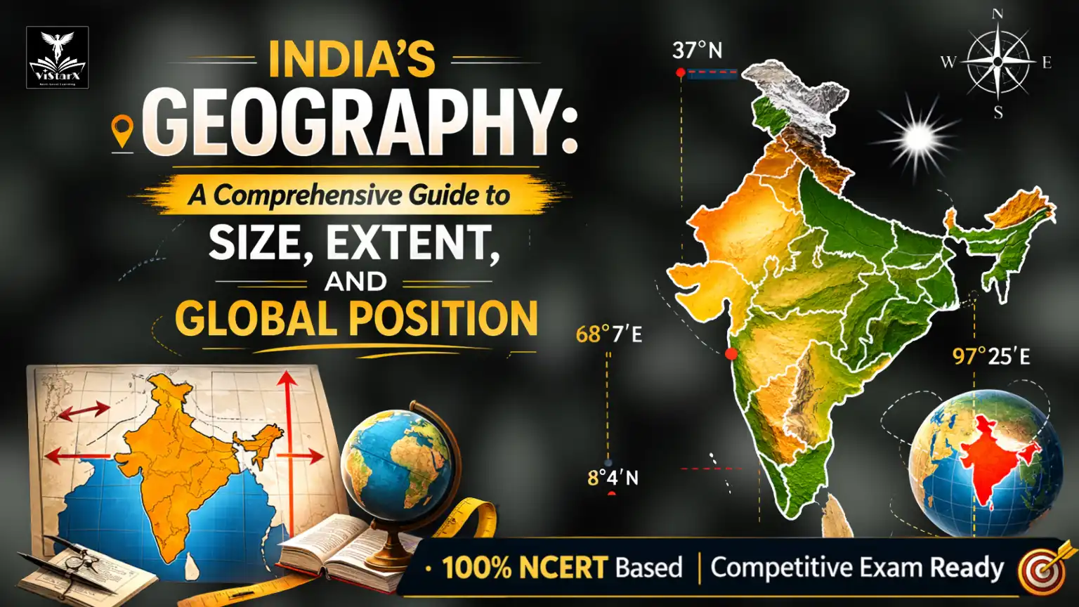 NCERT भूगोल | कक्षा 9 | भारत – आकार और स्थिति (Complete Course) | ViStarX