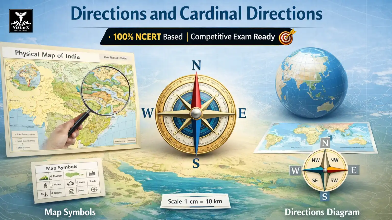 NCERT भूगोल | कक्षा 6 | दिशाएँ और प्रमुख दिशाएँ (Demo Course) | ViStarX