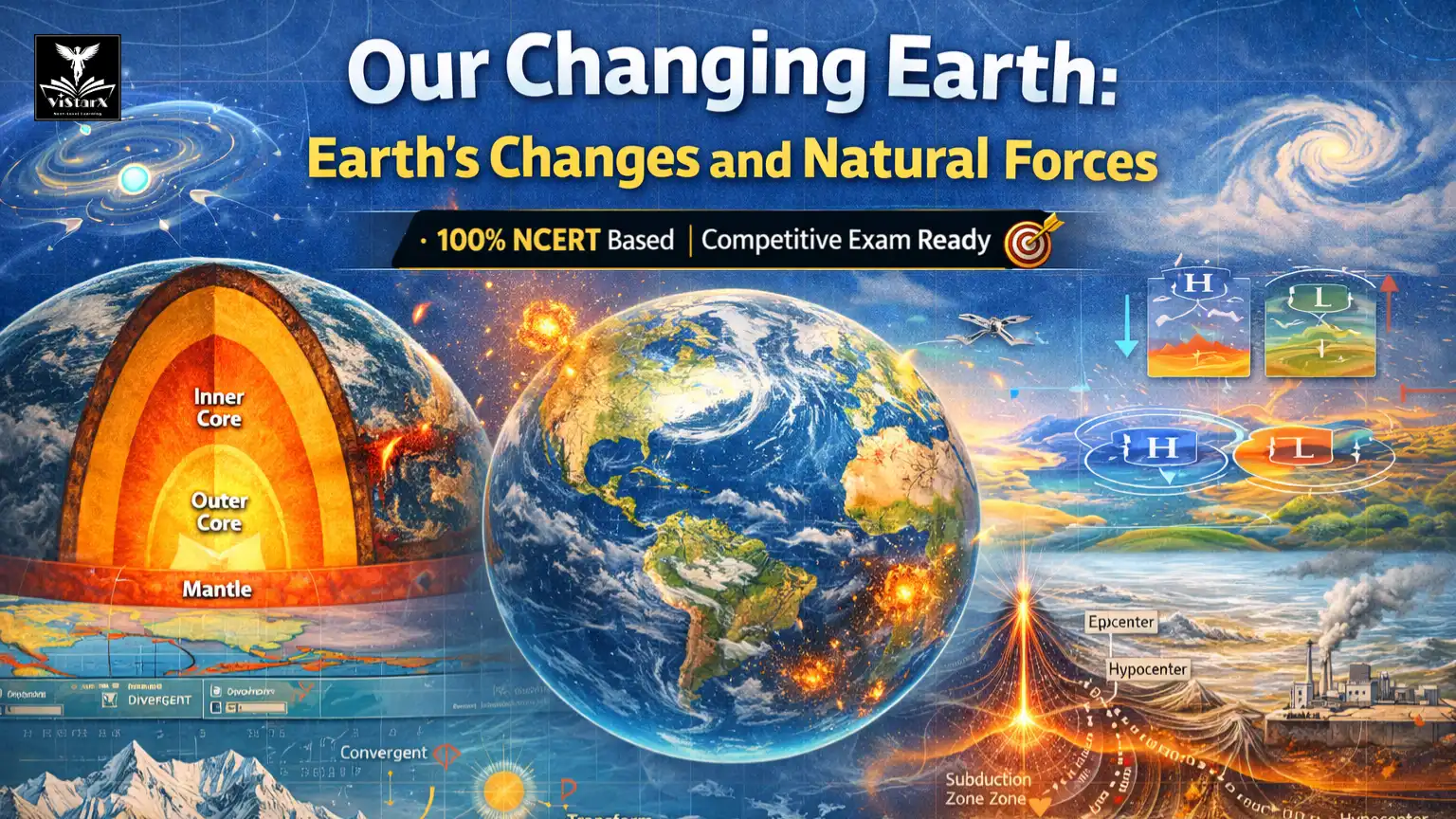 NCERT भूगोल | कक्षा 7 | हमारी बदलती पृथ्वी: धरती के बदलाव और प्राकृतिक शक्तियाँ (Complete Course) | ViStarX