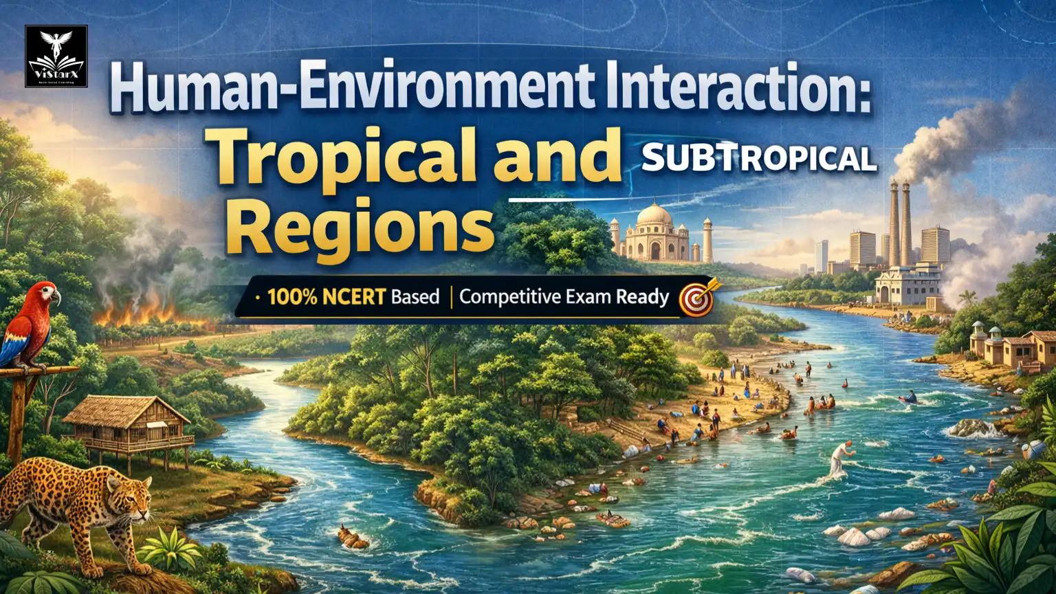 NCERT भूगोल | कक्षा 7 | मानव-पर्यावरण अन्योन्यक्रियाः उष्णकटिबंधीय एवं उपोष्ण प्रदेश (Complete Course) | ViStarX