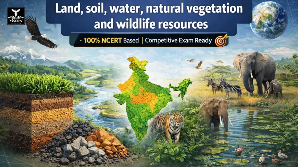 NCERT भूगोल | कक्षा 8 | भूमि, मृदा, जल, प्राकृतिक वनस्पति और वन्य जीवन संसाधन (Complete Course)