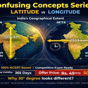 NCERT भूगोल | अक्षांश विस्तार 🆚 देशांतरीय विस्तार | ViStarX