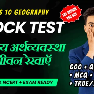 NCERT | Mock Test Class 10 राष्ट्रीय अर्थव्यवस्था की जीवन रेखाऍ | ViStarX™